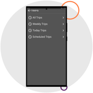 This is the trip's views - such as all your trips, weekly trips, today trips, as well as your scheduled trips.